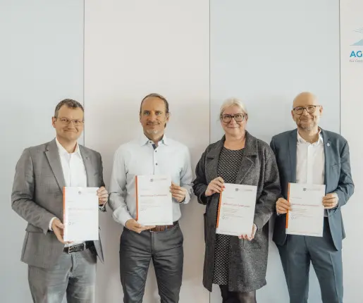 Klaus Teizer, Thomas Bär, Wilma Marx, Gunther Wölfle (v.l.)