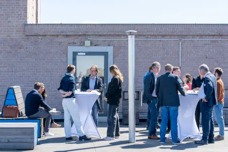 Get-together auf der Dachterrasse