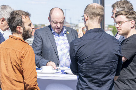 Tobias Stötzer, Benjamin Beck, Mike Betke (linker Bildrand, v.l.n.r.)